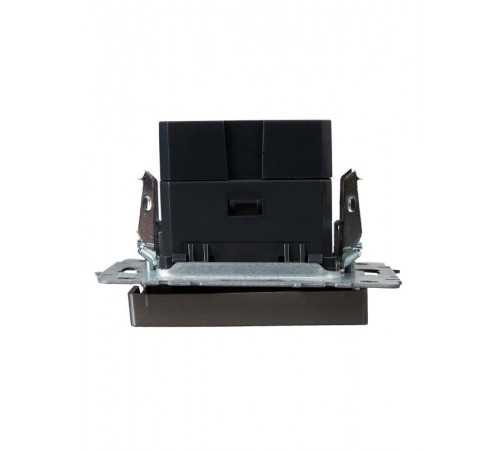 BRITE Розетка USB A+C 18Вт РЮ11-1-БрС сталь  BR-U22-018-K46  IEK