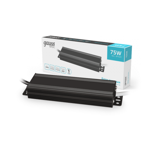 Блок питания Basic 12V 75W IP67 1/20  BT523  Gauss