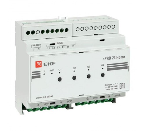 Контроллер ePRO24 удаленного управления 6вх\4вых 230В WiFi Home  ePRO-h-10-4-230-W  EKF