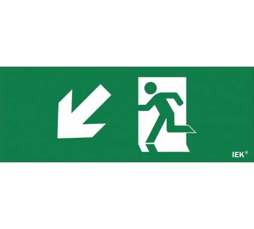 Пиктограмма (наклейка) "Фигура/стр. вниз влево" ДПА IP20/54  LPC10-1-24-09-FVNNAL  IEK