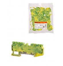 Зажим клеммный безвинтовой ЗКБ PEN быстрого зажима 4 вывода 4 мм2 (Ph-C PT 4-Q-PE)  SQ0822-0170  TDM