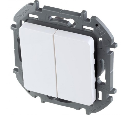 Inspiria Белый Выключатель 2-клавишный С/У без рамки  673620  Legrand