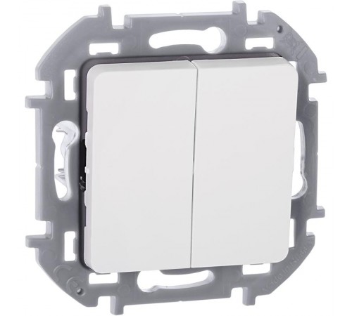 Inspiria Белый Выключатель 2-клавишный С/У без рамки  673620  Legrand