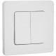 Inspiria Белый Выключатель 2-клавишный С/У без рамки  673620  Legrand