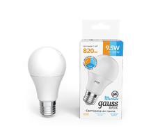 Лампа светодиодная BASIC A60 9,5W E27 820lm 3000K-4000K-6500K 1/10/50  1023240  Gauss