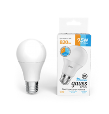 Лампа светодиодная BASIC A60 9,5W E27 820lm 3000K-4000K-6500K 1/10/50  1023240  Gauss