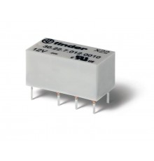 Субминиатюрное электромеханическое двухрядное реле; монтаж на печатную плату; 2CO 2A; контакты AgNi+Au  302270120010  Finder