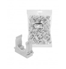 Крепеж-клипса для трубы 25 мм для прямого монтажа (100 шт.) серая  SQ0405-8003  TDM