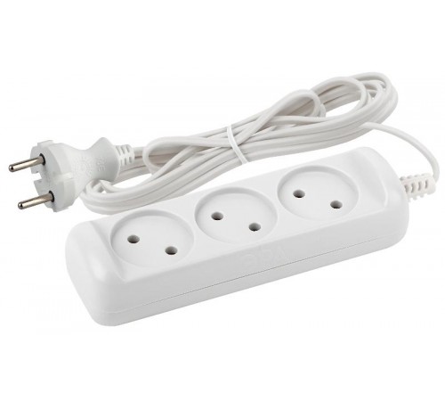 Удлинитель Россия UX-3-3m Удлин-ль без заземл., 1300Вт, 3гн, 3м  Б0035748  ЭРА