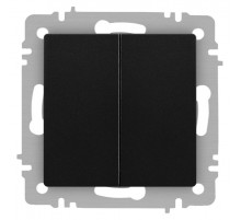 Выключатель Intro Accent 6-104-05 двойной, 10А-250В, IP20, СУ, AL/CU, антрацит  Б0063488  Intro