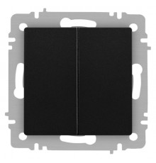 Выключатель Intro Accent 6-104-05 двойной, 10А-250В, IP20, СУ, AL/CU, антрацит  Б0063488  Intro