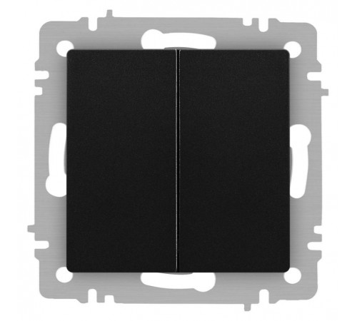 Выключатель Intro Accent 6-104-05 двойной, 10А-250В, IP20, СУ, AL/CU, антрацит  Б0063488  Intro