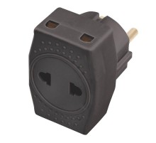 ADP10-16-20 Разветвитель сетевой компактный 3-местный б/з, 250В, 10A, черный  39295  STEKKER