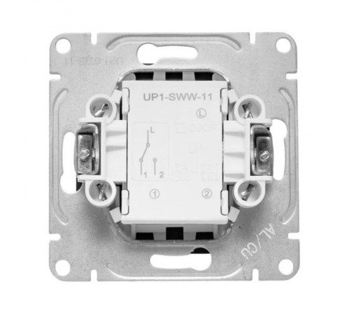 Механизм выключателя, одноклавишный, проходной, чёрный Эпика EKF  UP1-SWB-11  EKF