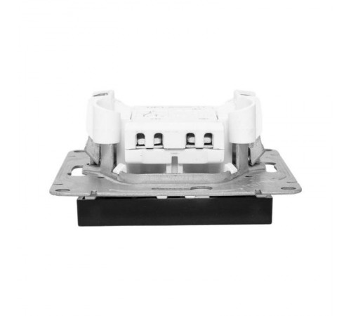 Механизм выключателя, одноклавишный, проходной, чёрный Эпика EKF  UP1-SWB-11  EKF