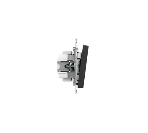 Механизм выключателя, одноклавишный, проходной, чёрный Эпика EKF  UP1-SWB-11  EKF