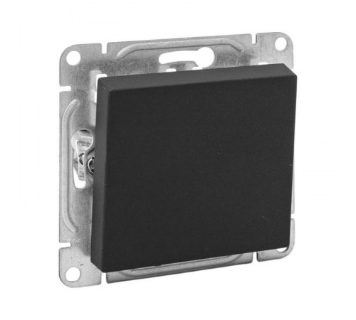 Механизм выключателя, одноклавишный, проходной, чёрный Эпика EKF  UP1-SWB-11  EKF