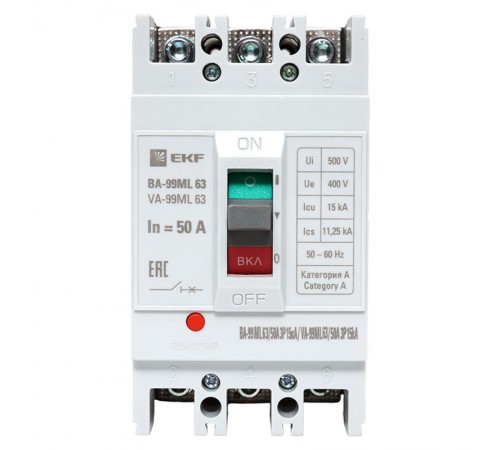 Выключатель автоматический ВА-99М 63/50А 3P 15кА EKF Basic  mccb99-63-50mI  EKF