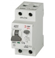 АВДТ 6кА  PRO D326M2C16АC30 АД-32 электромеханическое 1P+N C16 30мА тип АC   Б0059125  ЭРА