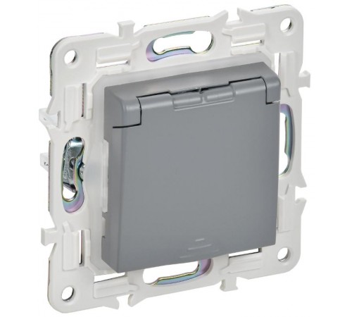 SKANDY Розетка з/к/ш кр. 16А IP44 SK-R11Gr серый  SK-R16-16-44-K03  IEK