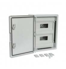 Корпус пластиковый распределительный ЩРН-24 IP65 серая дверь 400х300х170  PR08.26499  Промрукав