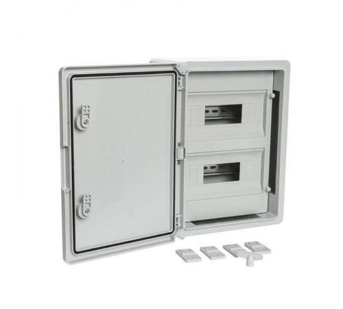 Корпус пластиковый распределительный ЩРН-24 IP65 серая дверь 400х300х170  PR08.26499  Промрукав