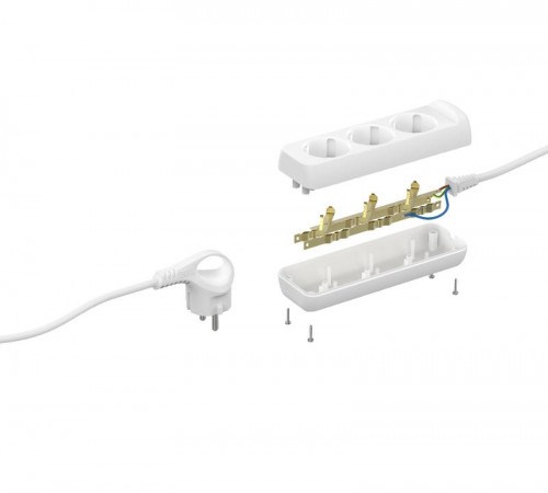 Удлинитель Россия UX-3e-1,5m Удлин-ль c заземл, 3х0,75мм2, ПВС, 3гн, 1,5м  Б0038575  ЭРА