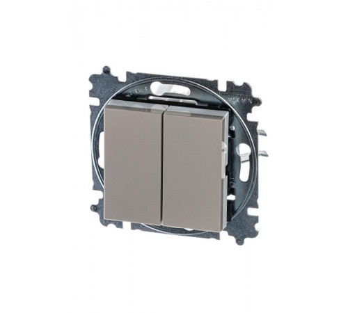 ABB Levit Кофе макиато / белый Выключатель 2-кл.  3559H-A05445 18W  2CHH590545A6018  ABB