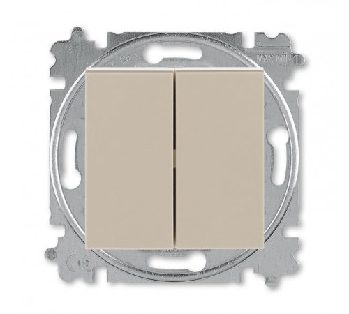 ABB Levit Кофе макиато / белый Выключатель 2-кл.  3559H-A05445 18W  2CHH590545A6018  ABB