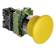 Кнопка управления "Грибок" 40мм самовозв. NP2-BC52 без подсветки желтая 1НЗ, IP40 (R)  573975  CHINT