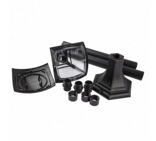 Светильник садово-парковый 4-гранный черный напольный 112см E27 IP44(У1) НТУ 07-40-002 "Валенсия 4" (60)  Б0051192  ЭРА