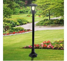 Светильник садово-парковый 4-гранный черный напольный 112см E27 IP44(У1) НТУ 07-40-002 "Валенсия 4" (60)  Б0051192  ЭРА