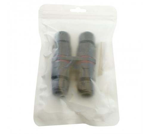 Соединитель-коннектор 3-контактный на 4 выхода, с СМК221 пружинным контактом IP68, черный, LD542  49195  STEKKER