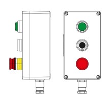 Взрывозащищенный пост управления из полиэстера CPE-P-04-(1xLG(250)-1xP1B(11)-1xP6E(11))-1xKH2MHK(C)1Ex d e IIC Т5 Gb / Ex tb IIICT95°C Db IP66/КЗ  22