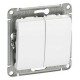 Glossa Белый Выключатель 2-клавишный, сх.5, 10АХ  GSL000151  SE