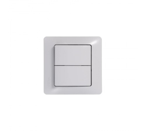 Glossa Белый Выключатель 2-клавишный, сх.5, 10АХ  GSL000151  SE