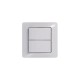Glossa Белый Выключатель 2-клавишный, сх.5, 10АХ  GSL000151  SE