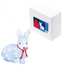 Фигура светодиодная  "Зайчик"  ULD-M2732-040/STA WHITE IP20 RABBIT-1  40 диодов, размер 27*15*32 см, белый, IP20.  11032  Uniel