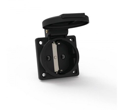 Розетка встраиваемая Schuko 16A 3p 250V IP54 Quick Connect черная I 71101-Bals I Bals
