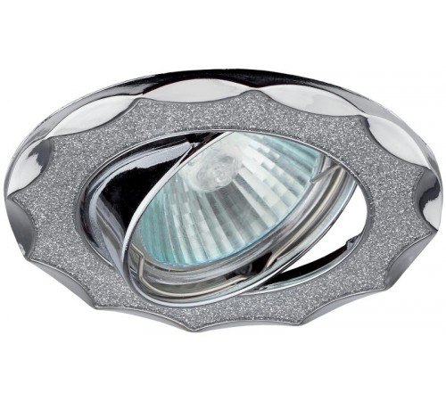 Светильник точечный встраиваемый под лампу DK17 50Вт MR16 хром/серебряный  C0043755  ЭРА