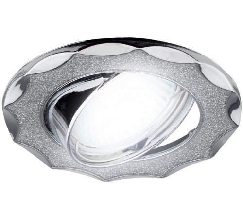 Светильник точечный встраиваемый под лампу DK17 50Вт MR16 хром/серебряный  C0043755  ЭРА