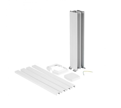 Snap-On мини-колонна алюминиевая с крышкой из пластика 4 секции, высота 0,68 метра, цвет белый  653043  Legrand