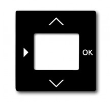 ABB Basic 55 Шато (чёрный) Накладка для терморегулятора (мех. 1098 U, 1098 UF)  6430-0-0393   2CKA006430A0393  ABB