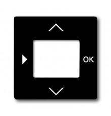 ABB Basic 55 Шато (чёрный) Накладка для терморегулятора (мех. 1098 U, 1098 UF)  6430-0-0393   2CKA006430A0393  ABB