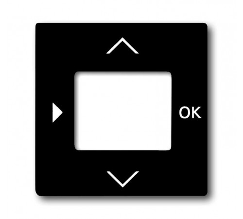 ABB Basic 55 Шато (чёрный) Накладка для терморегулятора (мех. 1098 U, 1098 UF)  6430-0-0393   2CKA006430A0393  ABB