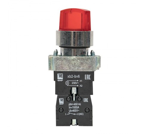 Переключатель BD33 3P c красной подстветкой 230В NO PROxima  xb2-bk33-r-230  EKF