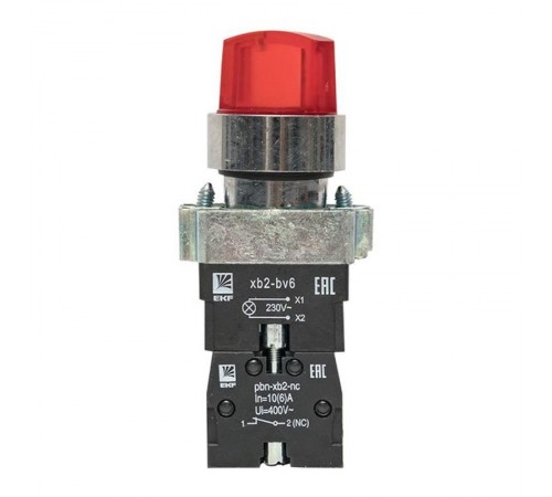 Переключатель BD33 3P c красной подстветкой 230В NO PROxima  xb2-bk33-r-230  EKF