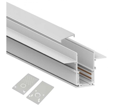 Шинопровод для низковольтных трековых светильников, белый, 2м, встраиваемый CABM1001  41966  FERON