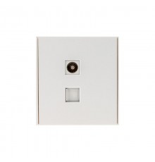 Розетка STRONG компьютерная RJ45 кат6 + TV с/у жемчуг  KR-78-0722-4  Kranz