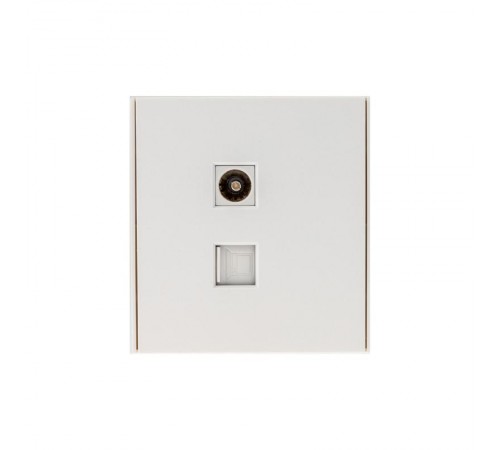 Розетка STRONG компьютерная RJ45 кат6 + TV с/у жемчуг  KR-78-0722-4  Kranz